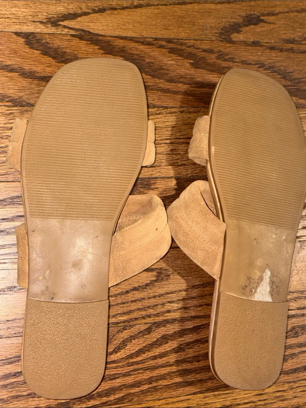 Steve Madden Puffy 2 Strap Tan Slide On Sandals
